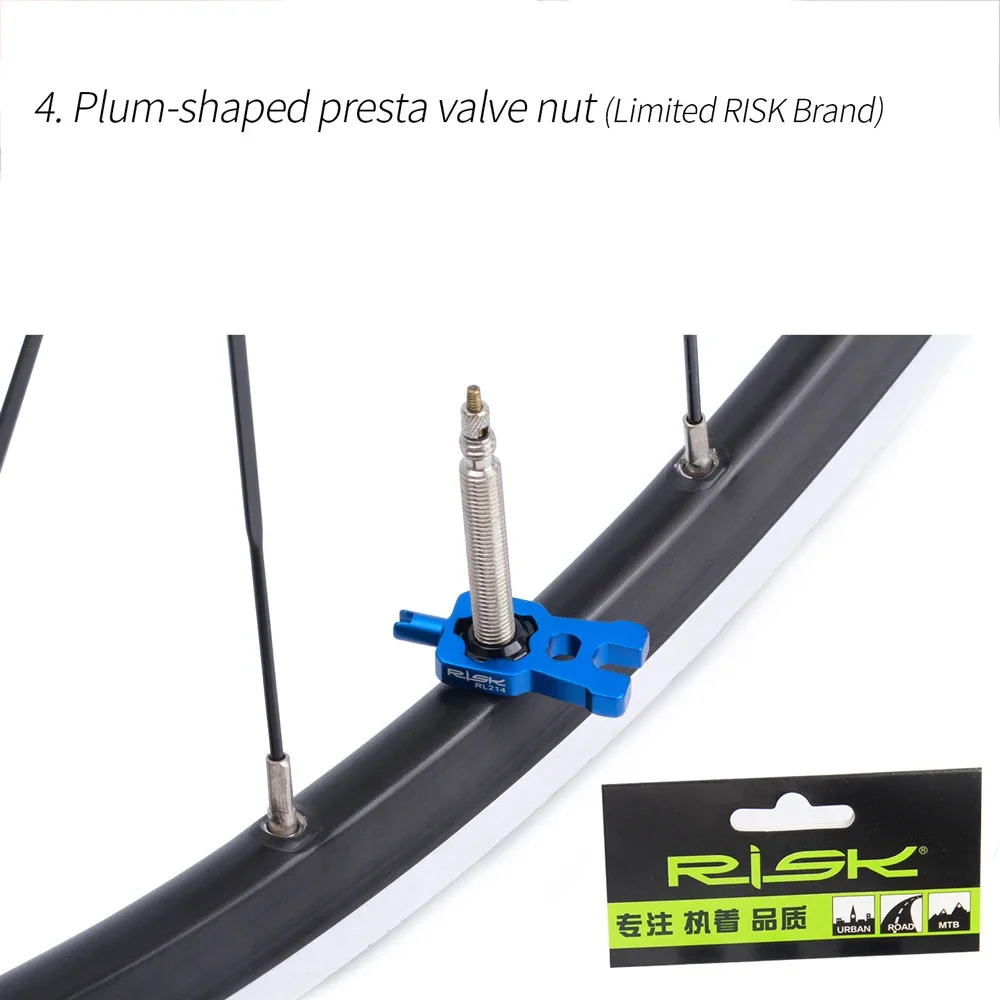 RISK 4 IN 1 Bicycle Valve Tools Wrench Multifunction Schrader Presta Valve Core Disassembly Installation Tool for MTB Road Bike