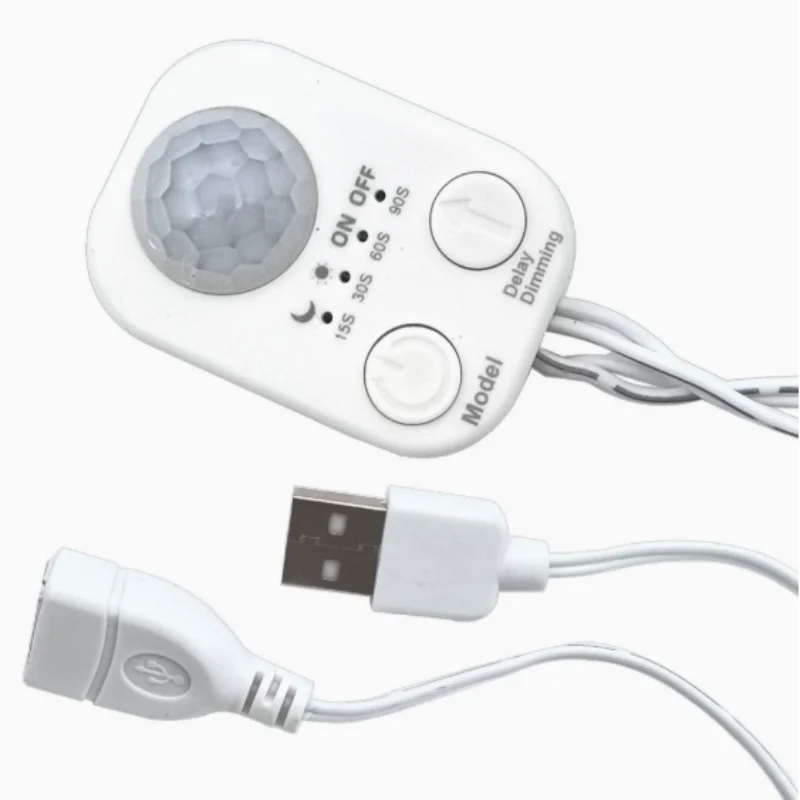 Optimized Version (More Attractive, Within 128 Characters): DC 5V-24V USB PIR Motion Sensor Switch Infrared Human Detector for L