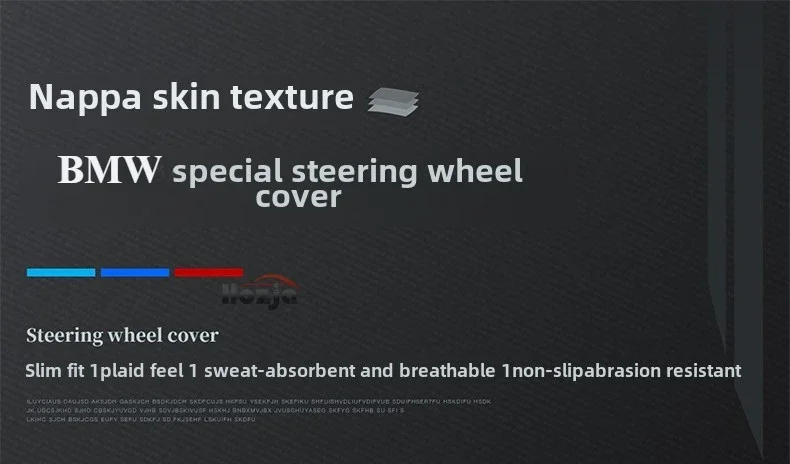Atmungsaktiver Premium-Lenkradbezug aus Nappa-Leder für BMW 3er, 5er, 4er, 7er, X3, X5, X7, X6, G06, 426, iX (iX I20) – Detail 1