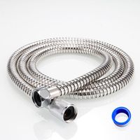 Hot Flexible Stainless Steel Corrugated Shower Hose 1m / 1.5m / 2m Plumbing Hose Connector Bath Products Bathroom Accessories