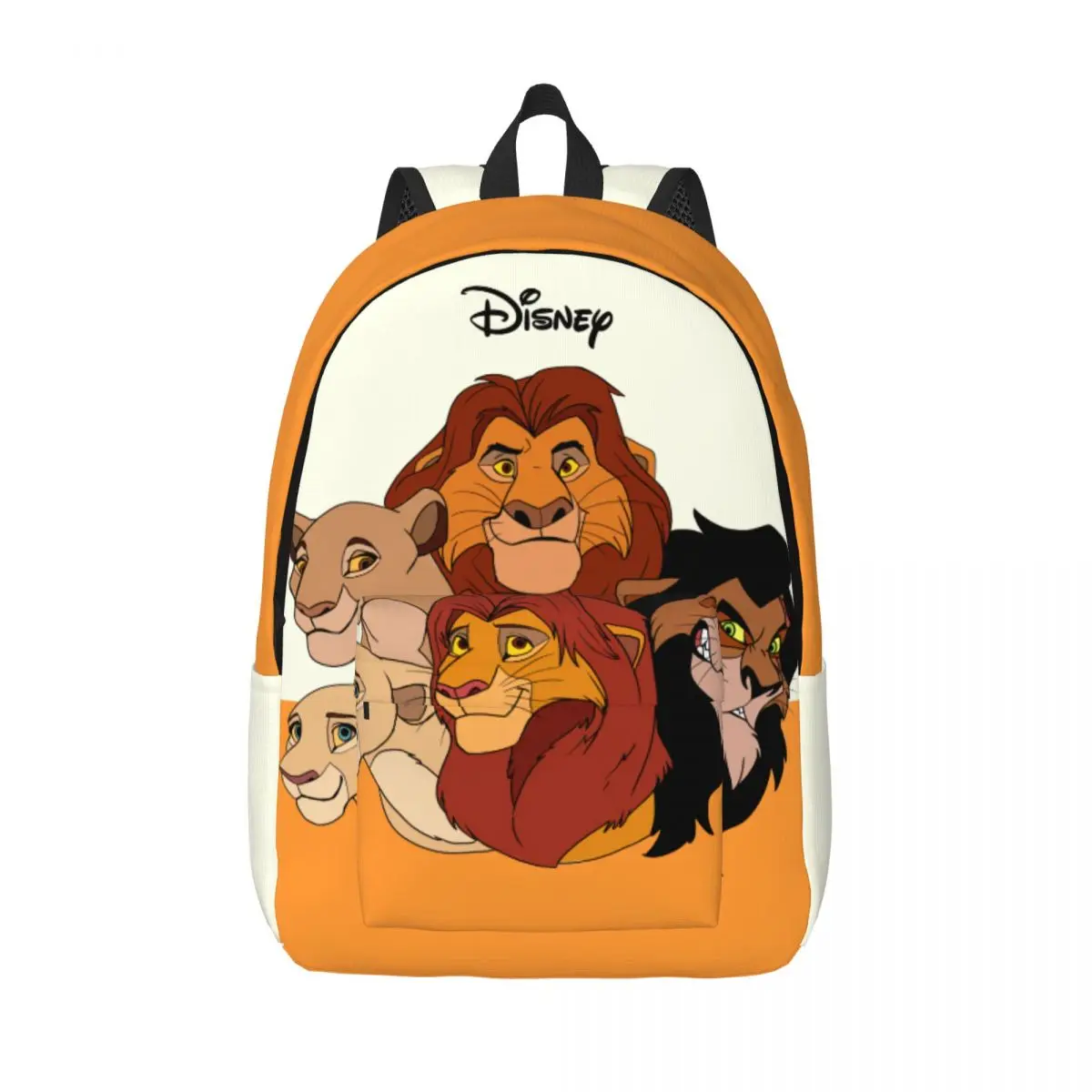 Bolsa de libros de retrato familiar, bolsa de almacenamiento de gran capacidad de Disney, El Rey León, estudiantes de secundaria, Kawaii, senderismo, cumpleaños