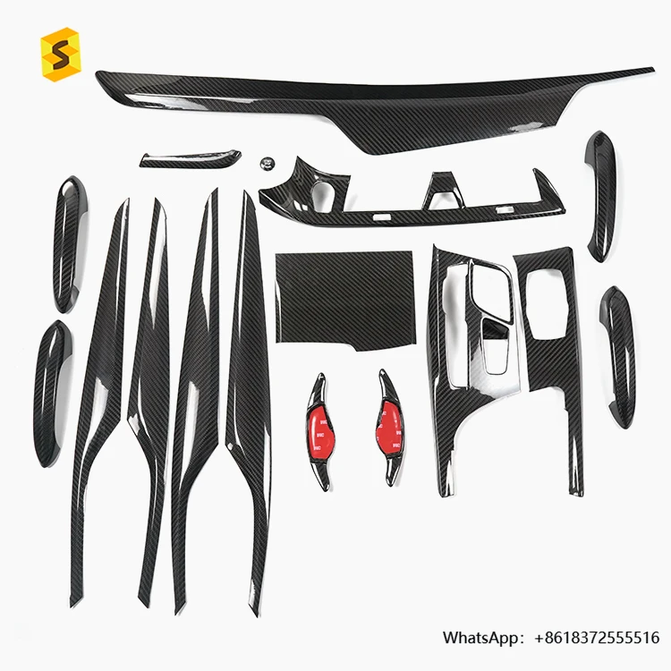 

DES Real Carbon Fiber Whole Full Set Car Interior Accessories For 5 Series