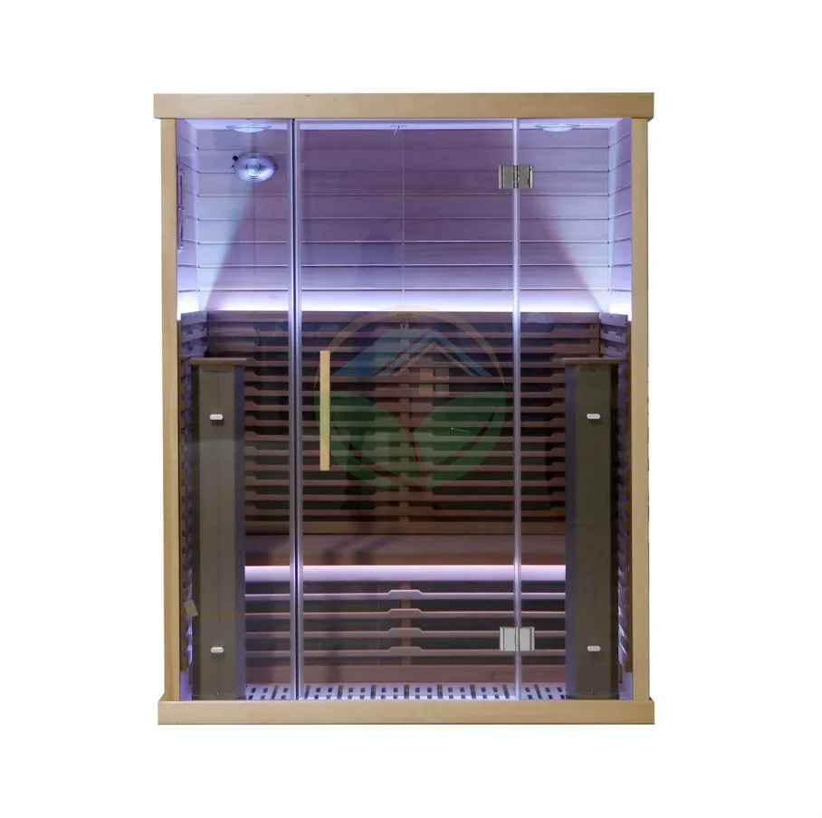 

Popular 6-Person Solid Wood Indoor Infrared Sauna Room Hemlock Steam/Dry Sauna with Far-Infrared Shower Competitive Price