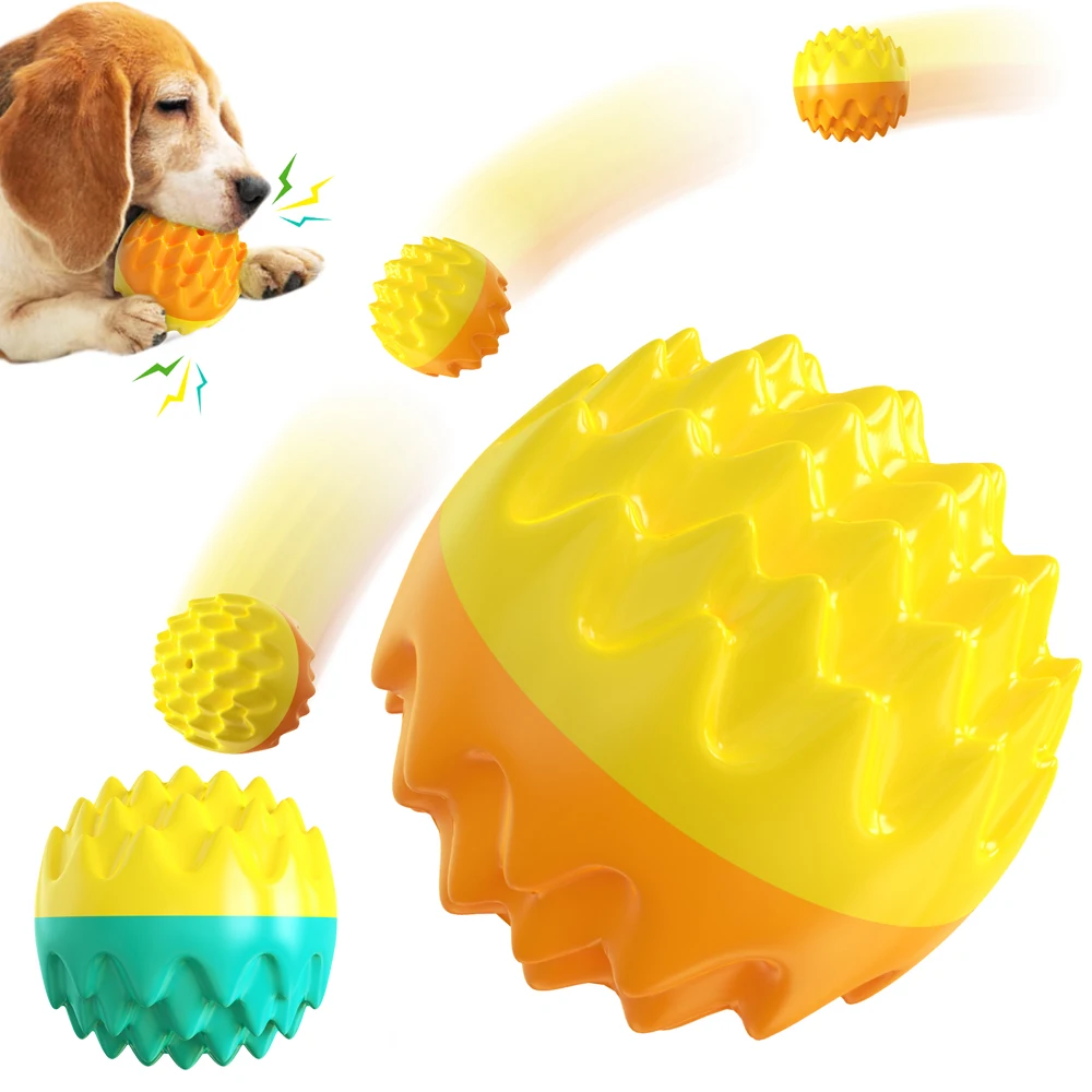 Pet Dog Ball Chew Toy For Small Medium Large Dogs Outdoor Interactive Squeaky Toys Teeth Cleaning Chihuahua Yorkies Pet Supplies