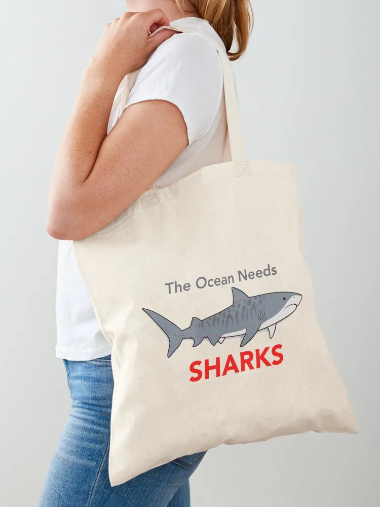 

Save the Sharks Tote Bag Portable shopping bag supermarket folding bag tote men's tote custom