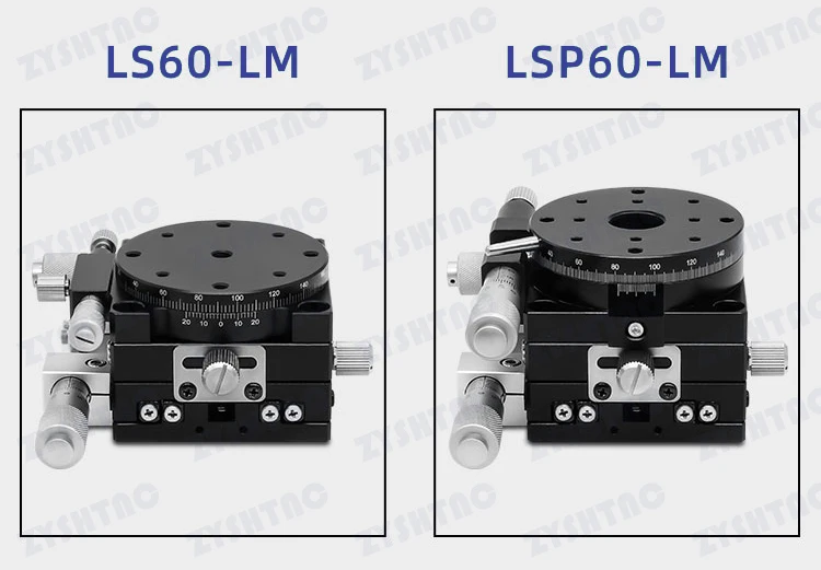 Imagem -06 - Xyr Eixo Micrômetro Manual Plataforma de Corte Mesa de Tradução Trilho Cruzado Alta Precisão 40 mm 60 mm 90 mm 125 mm Ls60-lm