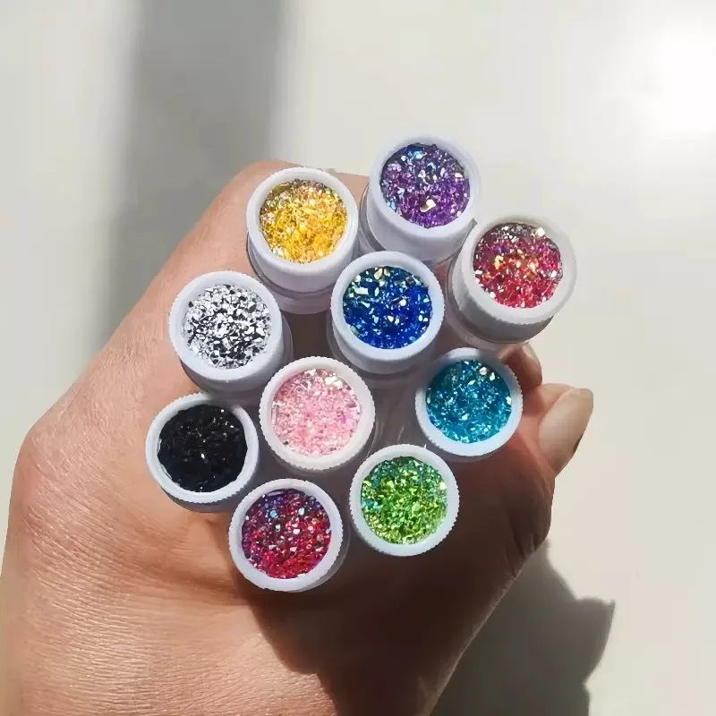 مشط رموش كريستالي ماسي وفرشاة حواجب، أنبوب محمول مع عصا حلزونية للتنقل والعناية، فرشاة مكياج للسفر