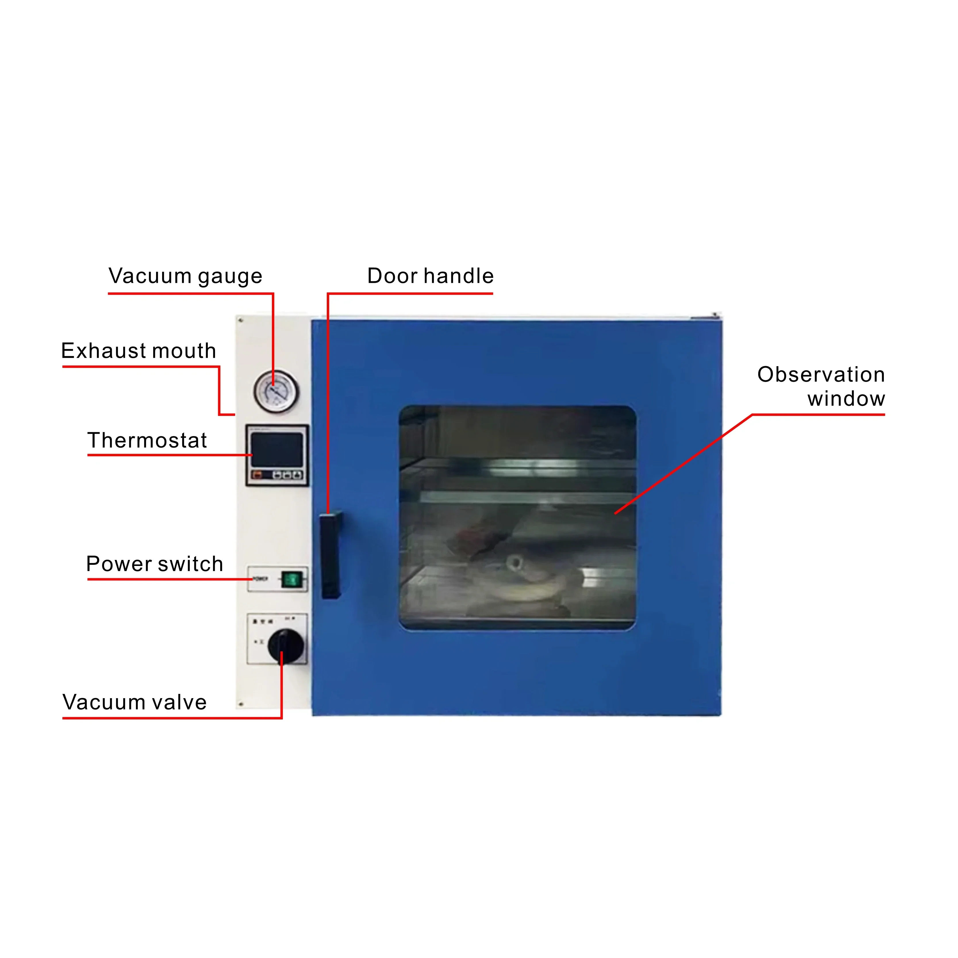 Rotary TSVAC VCP-6025 Small Stainless Steel Laboratory Vacuum Drying Oven, Food, Vegetables, Fruit, Dehydrator