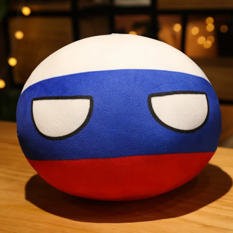 20-30cm Kawaii Polandball peluche bambola farcito Country Ball USA urss francia RUSSIA regno unito corea del sud giappone EU CANANDA italia regalo