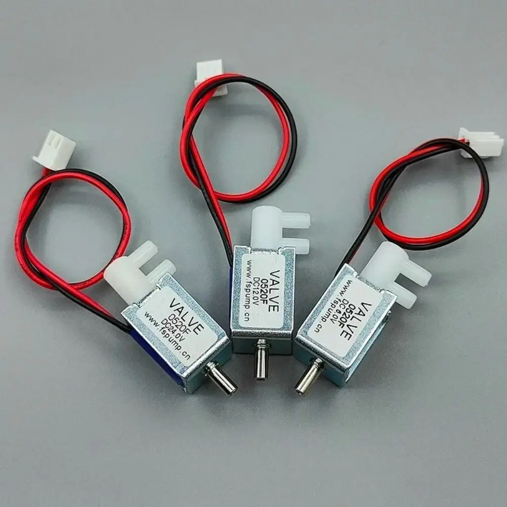 Micro Plastic Mini Electric Solenoid Valve Rubber Mini Size 2-Position 3-Way Valve 24V DC Gas Flow Control Valve
