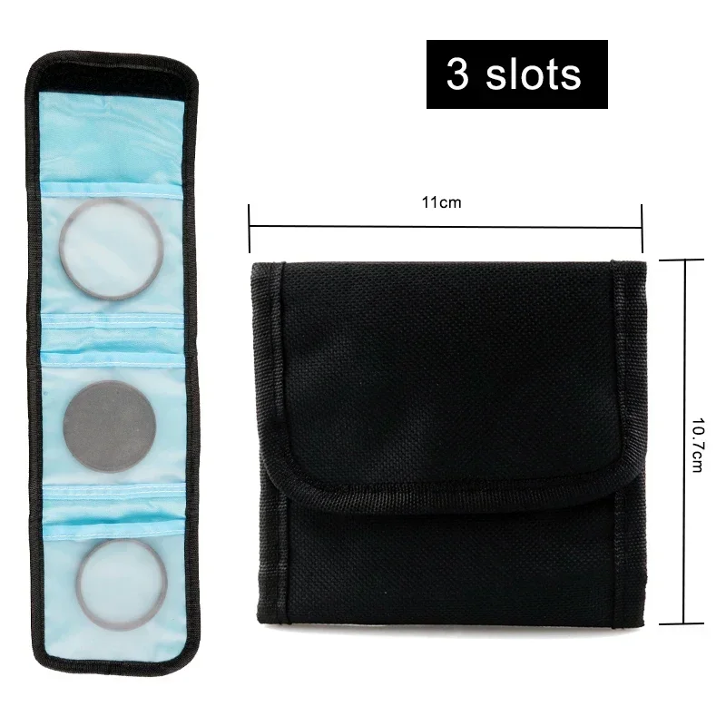 Lightdow Lens Filter Bag Foldable Lens Pouch 3 4 6 10 12 Pocket for Close Up CPL ND Filter Wallet Lens Adapter Ring Storage Case