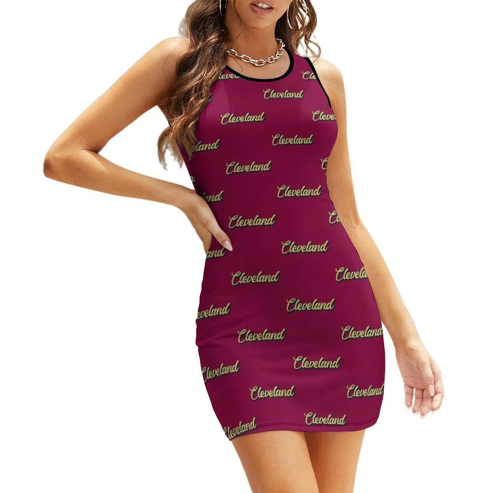 

Retro Cleveland Cavaliers Vintage Sleeveless Sundress dresses for prom dress women summer 2025 dresses for official occasions