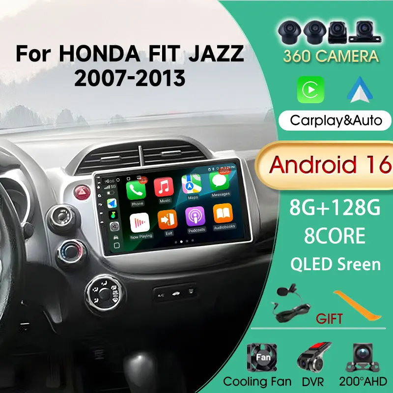 

Autoradio Multimedia Carplay For Honda FIT JAZZ 2007- 2013 Car Radio Android Auto Wireless Video Autoradio Stereo wifi 4g
