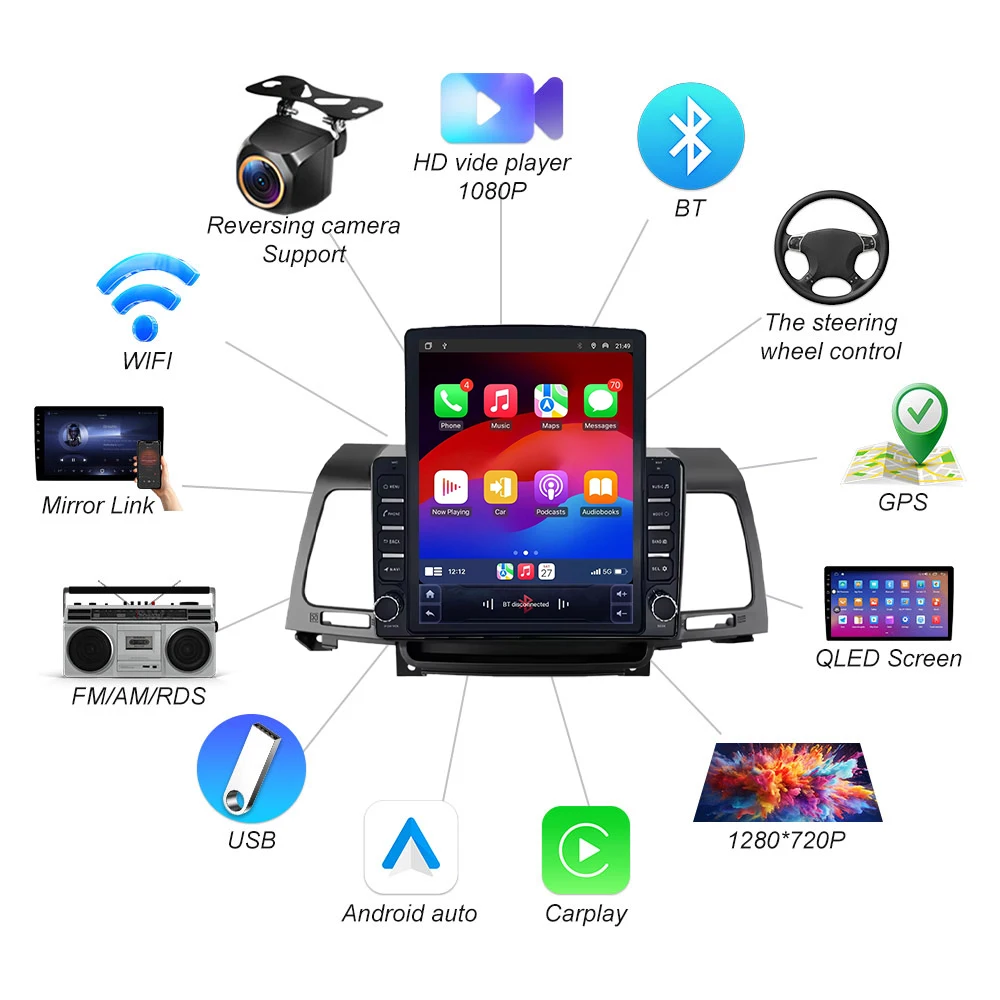 Car Radio For Kia Opirus Gh 2006 2007 2008 2009 2010 2011 Android16 Multimedia Video Player GPS Navigation Stereo Head Unit 2din