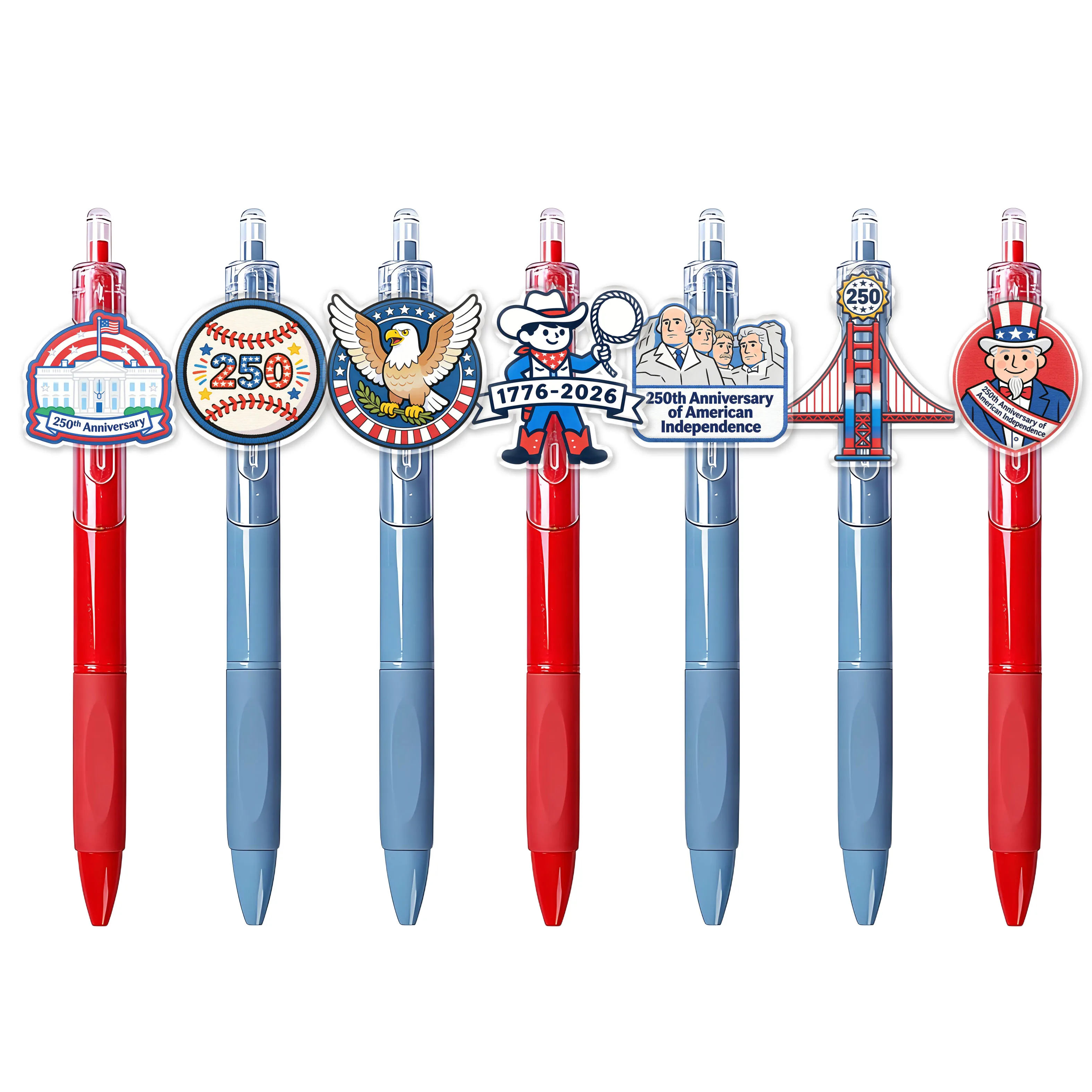 

Набор из 7/11 шариковых ручек лимитированной серии к 250-летию, памятные ручки ко Дню независимости США, канцелярские принадлежности для школы