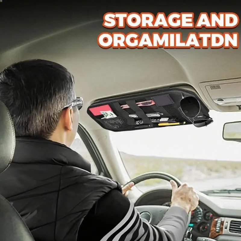 

Durability Nylons Visors Organizers Panel Universal Car Sunshades Storage Clip for Car Accessory Gears Bag 72XB