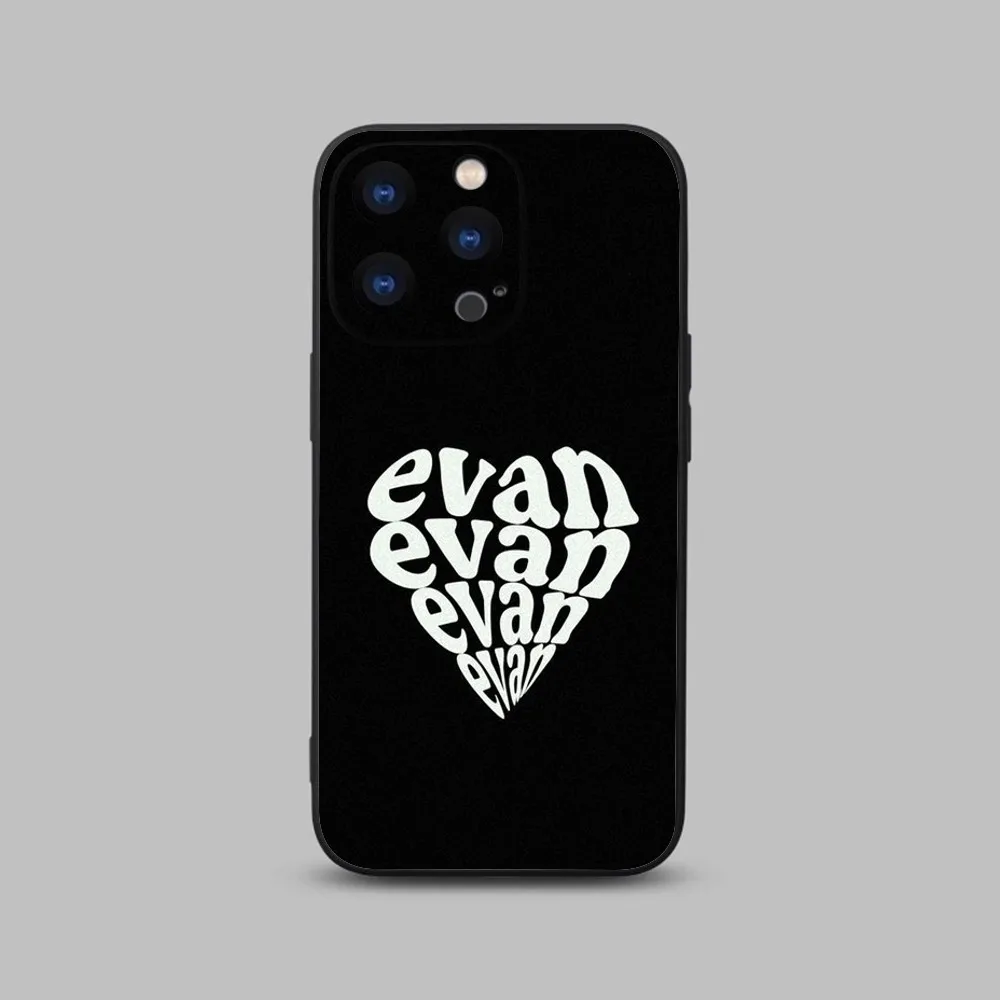 E-Evan Peters Phone Case For iPhone 15,14,13,12,11 Plus,Pro,Max,XR,XS,X,7,8 Plus,SE,Mini Black Silicone Soft