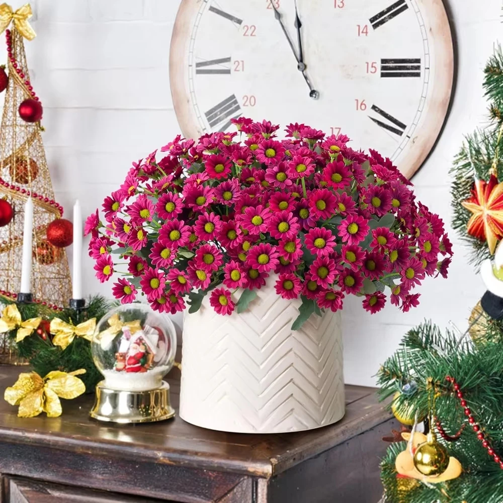 Künstliche Seiden-Gänseblümchen für Heimdekoration, Raumgestaltung, Vase, Garten, Valentinstag, Hochzeit, Brautparty, DIY-Bastelarbeiten