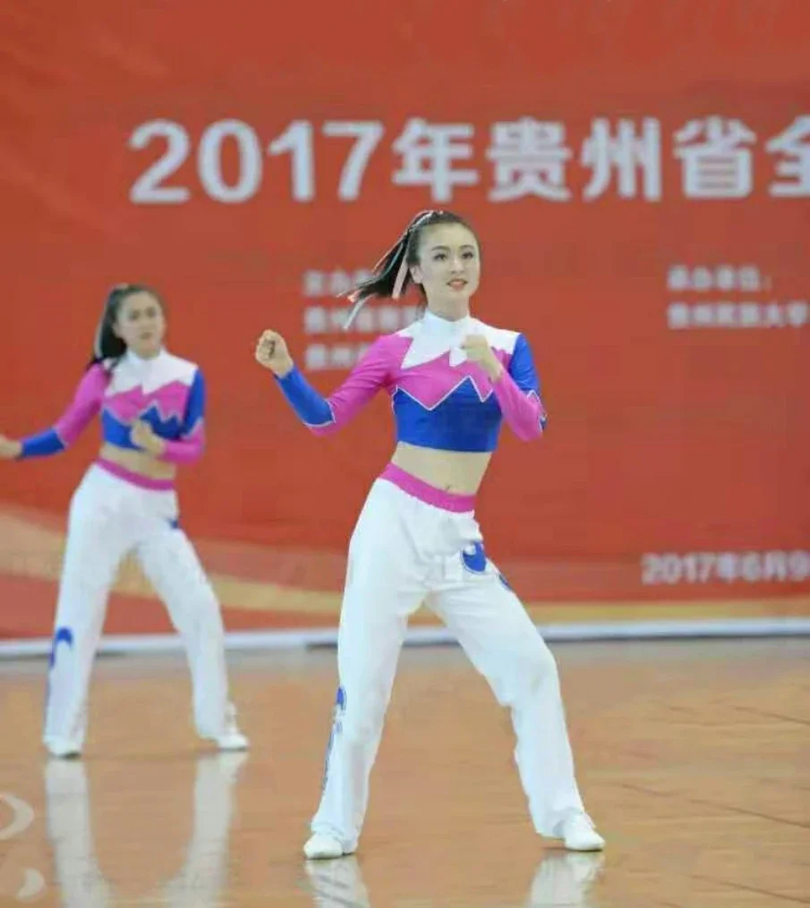 Dance Suit Cheerleading Performance Group Competitive Aerobics Competition Sports Student 2-piece Set