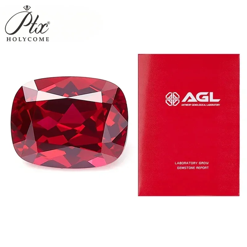 [Rectangular Elongate Cushion Shape] Selectable AGL Certificate Lab Grown Ruby  Pigeon Blood Red Gems DIY Jewelry Materials