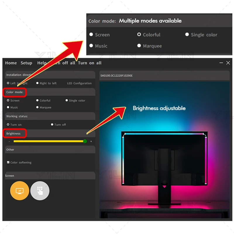 แถบแอลอีดีแบบ Immersive rgbic แถบโคมไฟคอมพิวเตอร์พื้นหลังพีซี USB 5V หน้าจอมอนิเตอร์สีซิงค์สมาร์ทควบคุมการตกแต่งโดยรอบ