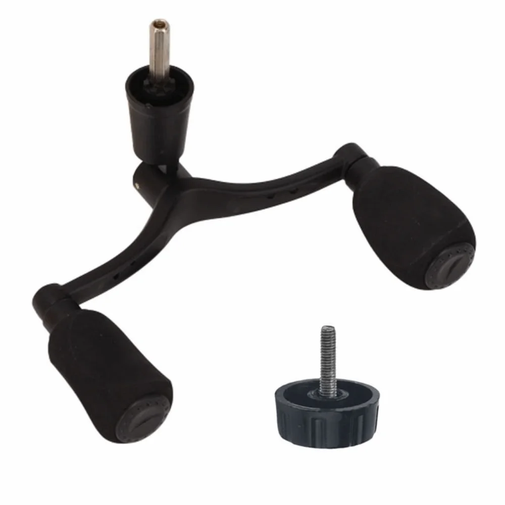 Carrete de pesca doble manivela ligero negro mate de aluminio - imagen 5