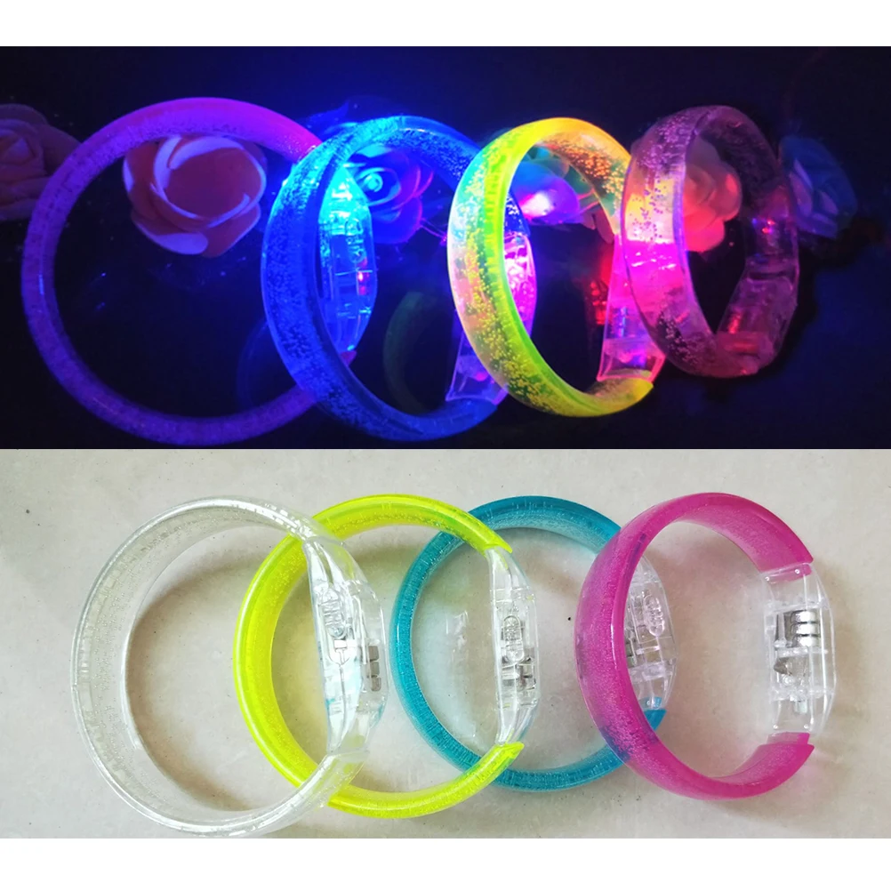 

10PCS Luminous Bracelets Acrylic Color Glow Dark Concert Wristb s Party Toys Bracelet Men Women Kids Runner Cyclist