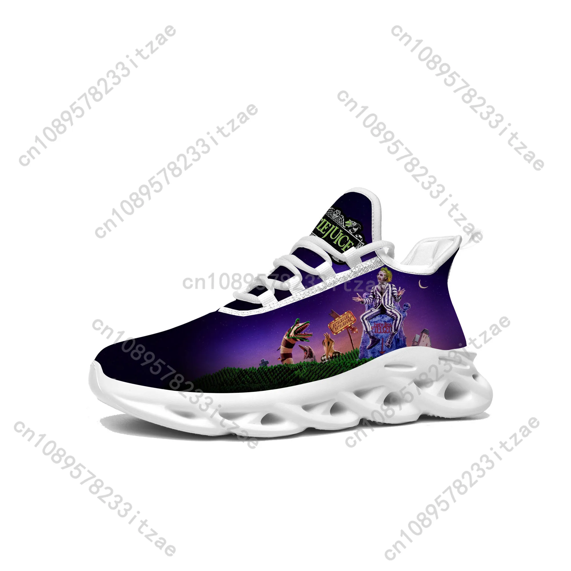 Beetlejuices Movie Horror Flats Sneakers Mens Womens Sports Running Shoes High Quality Sneaker Lace Up Mesh Footwear custom Shoe