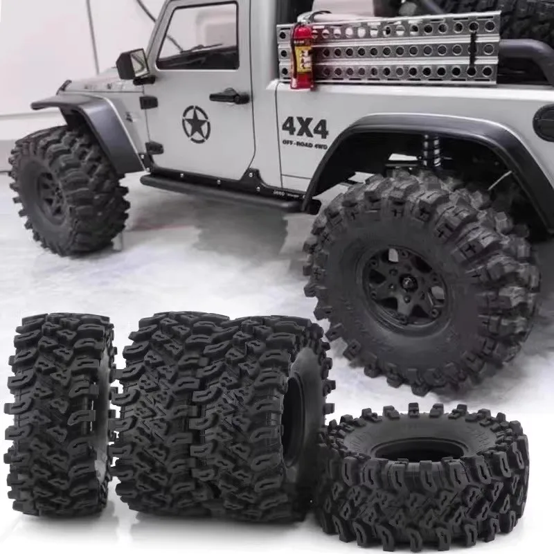 4szt 135mm 2.2 cala Gumowa opona do kół 1/10 RC Crawler Car Axial SCX10 Pro Wraith Capra R9 Trxs TRX4 YK4082