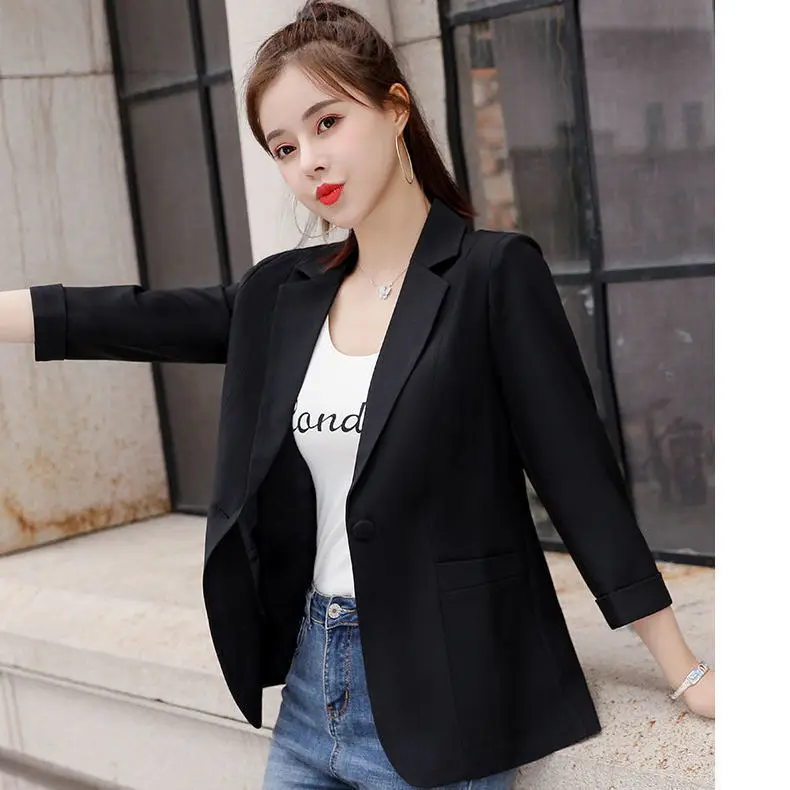 블레이저 젊은 여성 의류 흰색 반팔 유럽 미국 스타일 심플 더블 브레스티드 트위드 새틴 소매 프렌치
