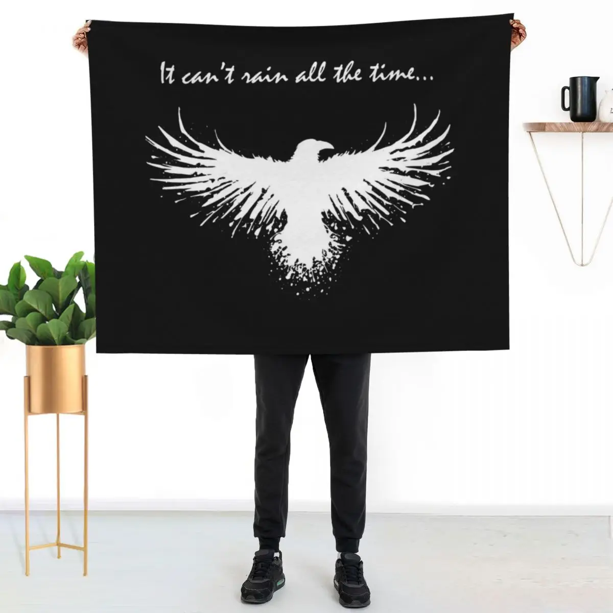 it can't rain all the time Throw Blanket Durable Warm Blanket for Daily Home Use