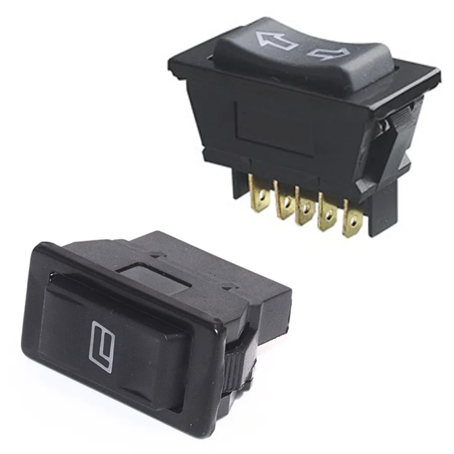 5 Pins 12V 30A Black Double Arrow Self Reset Plastic Direct Current DC Auto Car Power Window Switch ASW-01 Auto Accessories