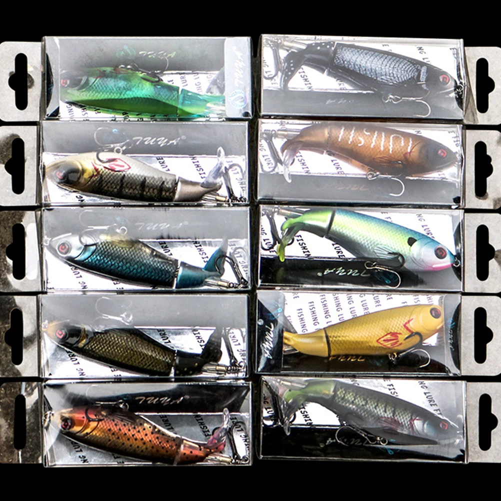 

1PC 3D Eyes Plastic Bait Fish Lure Propeller Bionic Bait Lifelike Swimbait for Outdoor Fishing Anglers (6#)