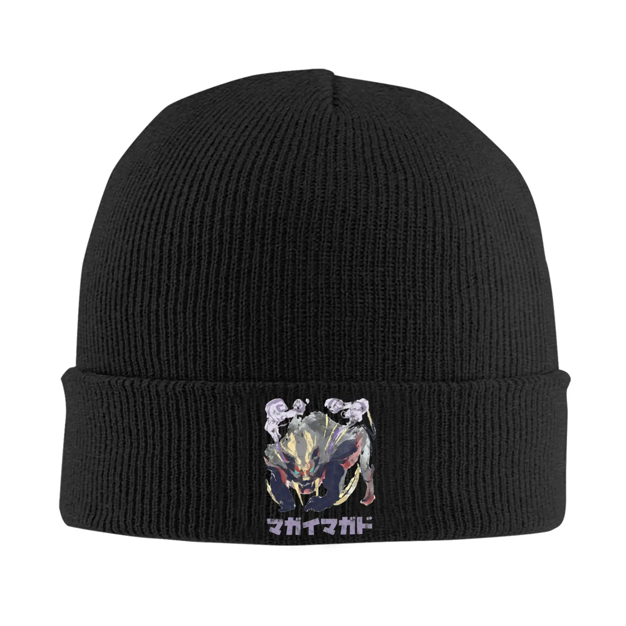 Monster Hunter Rise Magnamalo Kanji Icon Knit Cuff Beanie For Men Women  Warm Knitted Caps