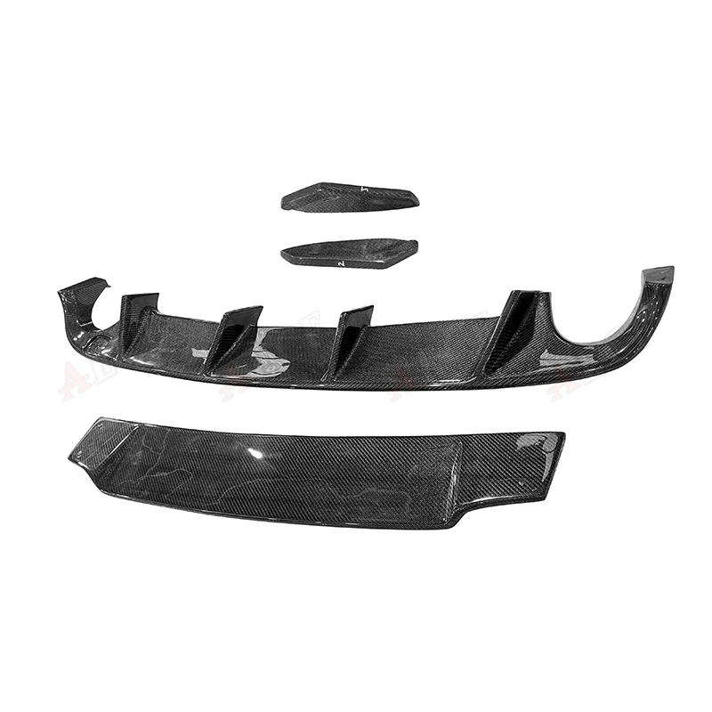 Rear Bumper For Volkswagen VW Golf 6 MK6 R20 Carbon Fiber Rear Lip Bumper Splitter Diffuser Plate Guard Body Kit