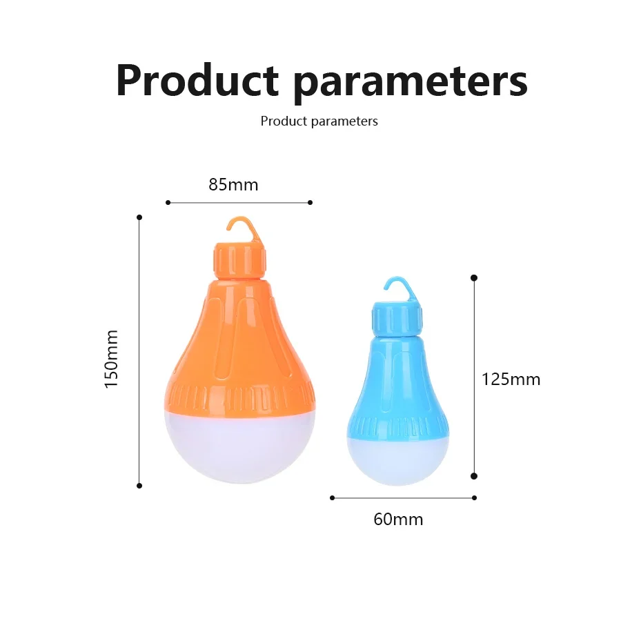 LY-V08 Portable Camping Tent Lamp 3 Modes LED Bulb With Hook Light Portable Lantern Outdoor SOS Camping Lamp Emergency Lighting