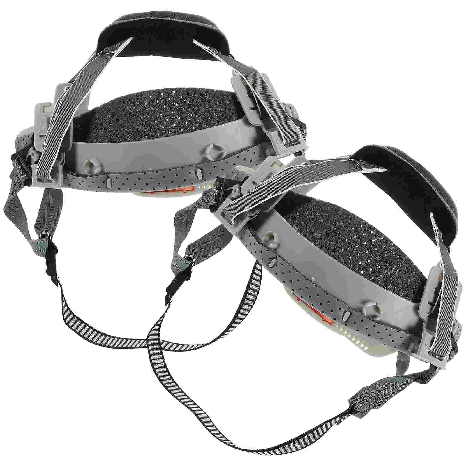 2 Pcs Men Hats Lining Hard Supplies Button Safety Insert Liner Grey Bump Caps Man
