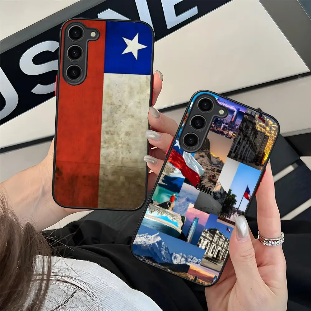 

Чехол для мобильного телефона с флагом Чили для Samsung Galaxy S25 S24 S23 S22 S21 Plus FE Ультра красочный силиконовый чехол Роскошный красивый чехол