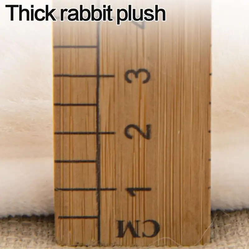 E8BD Plushes Rabbit Seats Cushions with NonSlip Thickened Warm Square Pad for Enhanceds