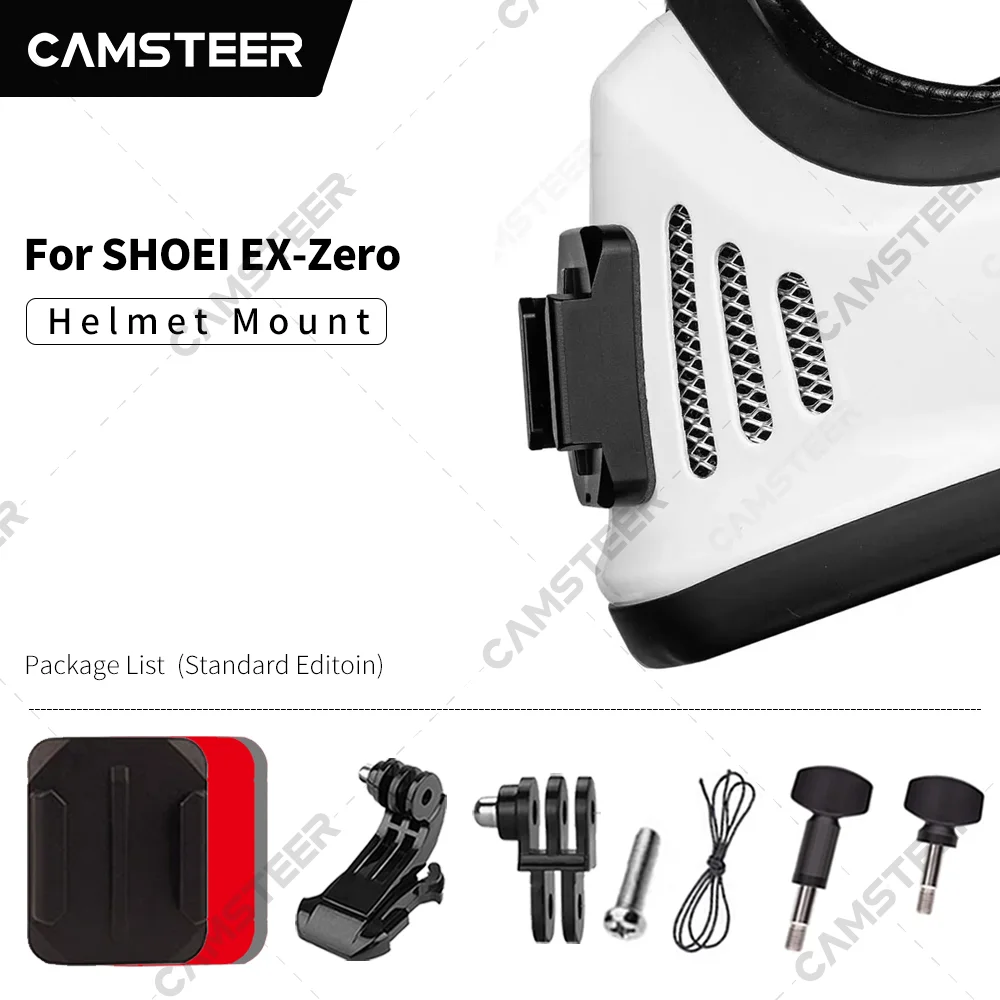 SHOEI EX-Zero Customized Motorcycle Helmet Chin Mount for GoPro12 11 10 9 Insta360 X4 X3 Ace pro DJI Action 3/4 Camera Accessory