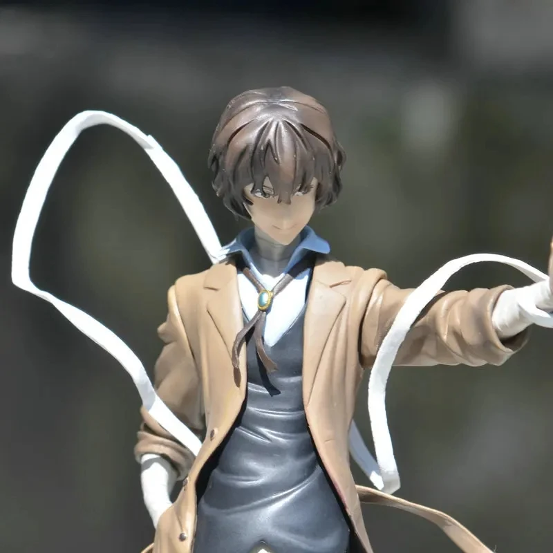 26cm Anime Bungou Stray Dogs Dazai Osamu Nendoron OrangeRouge Action Figure PVC Collection Model Dolls Toys For Gifts