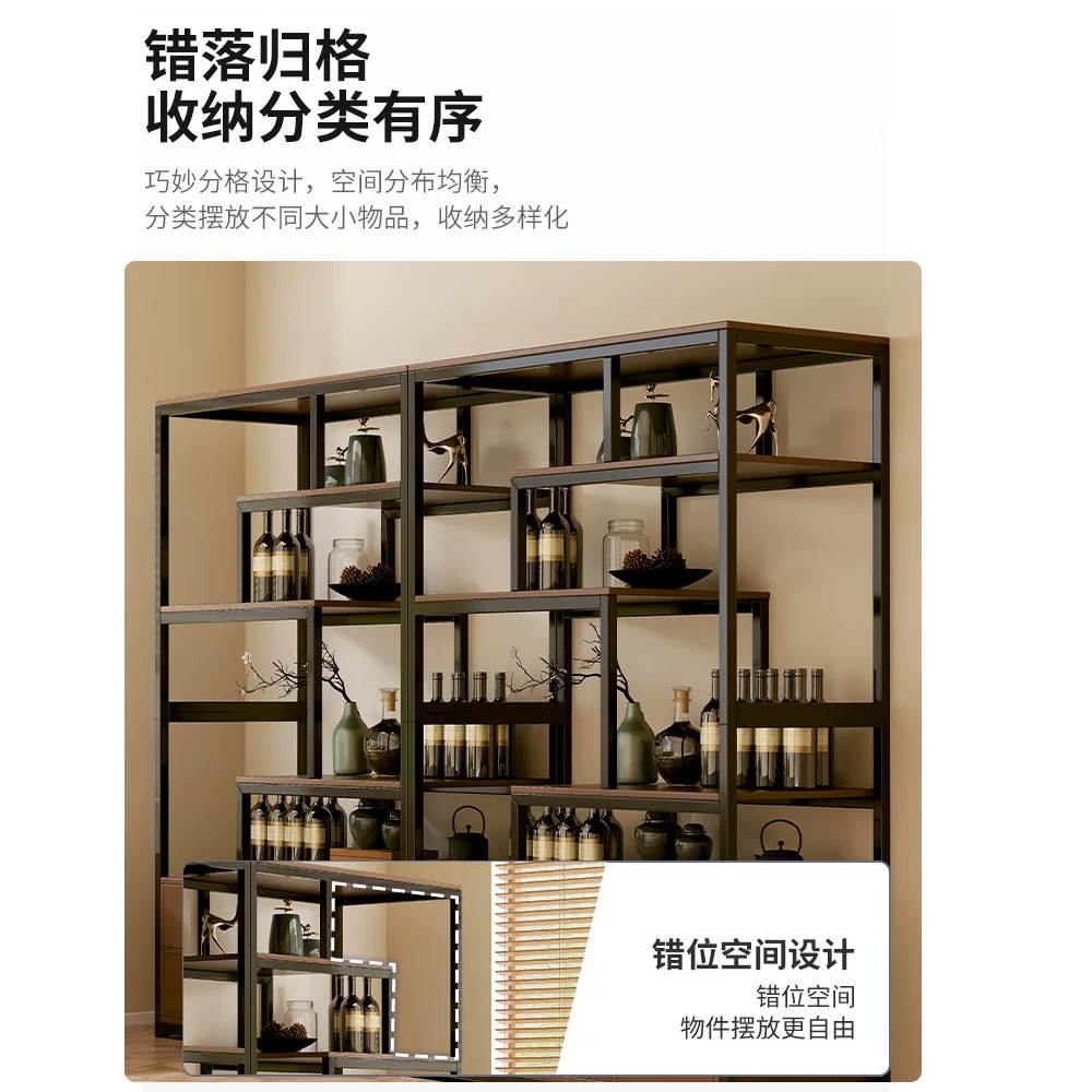 Sideboards Large Bar Wine Cabinet Home Display Wall Mounted Iron Rack Vinegar Luxury Storage Kitchen Cabinet Living Room Cabinet