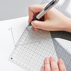 Transparent Ruler Board A4 B5  Students Writing Desk Pad PVC Grid Sewing Cutting Mats Drawing Clipboard Measuring Supplies