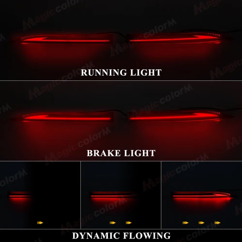 Imagen 2 del producto 2 uds luz de freno para Toyota Yaris Ativ Vios 2022 2023 LED Reflector de parachoques trasero luz señal de giro advertencia lámpara de conducción 12V