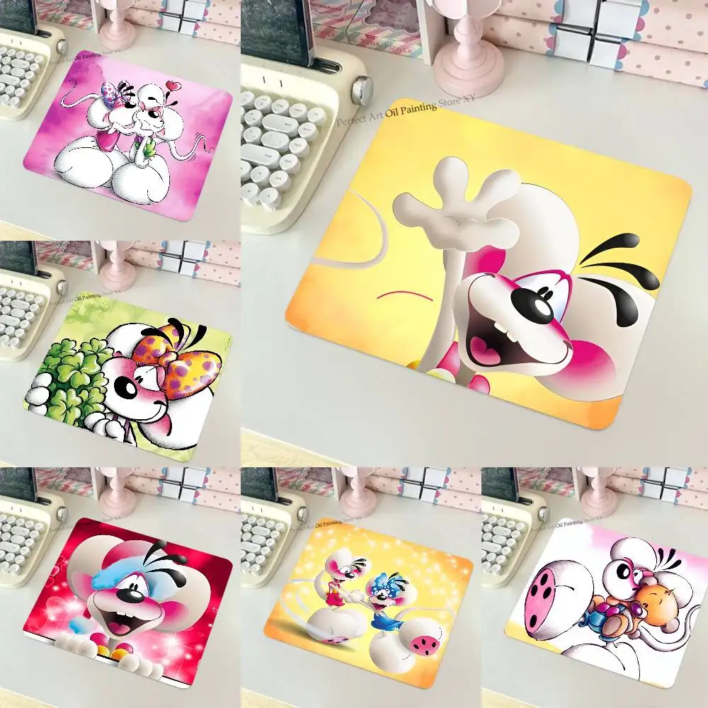 Cartoon D-Diddl Love Cute Mousepad Small LockEdge Mouse Pad For Gamers Computer Desk Pad Rectangular Anti-slip Rubber