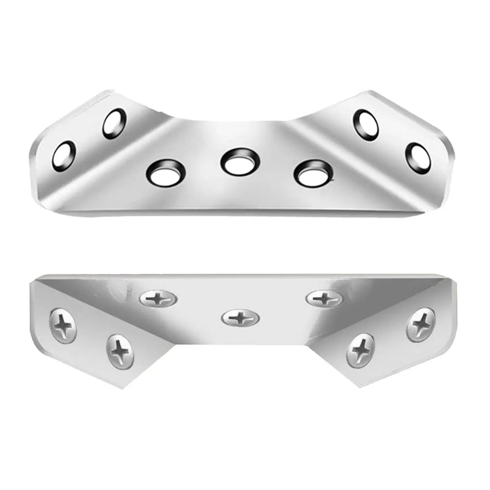 10x Stainless Steel Angle Code Heavy Duty Multifunctional Fastener Joint Corner Brackets for Shelf Cupboard Cabinet Chair Table