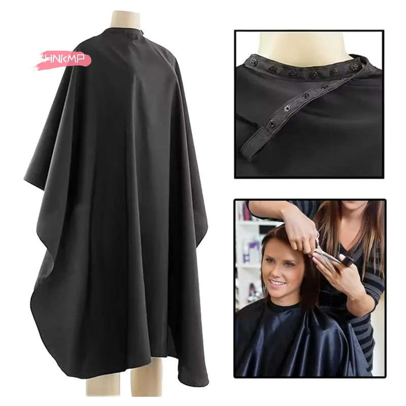 Professioneller Friseurumhang 140x120cm Wasserdicht Verstellbarer Druckknopfverschluss Salon Barbier Haarschneidecape für Männer und Frauen
