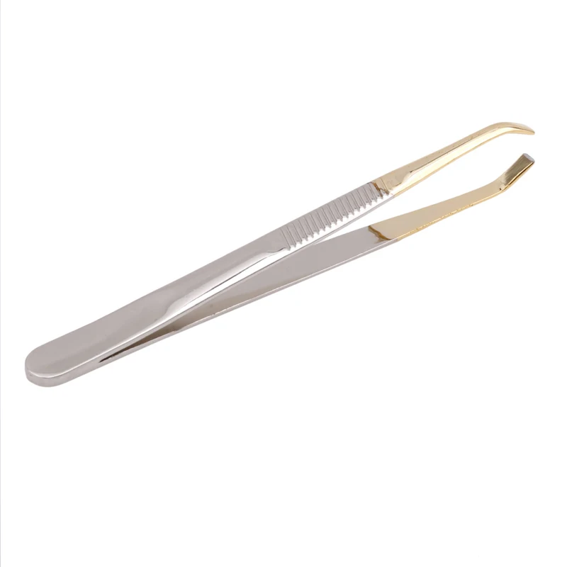 2021 Eyebrow Tweezer Stainless Steel Slant Tip Eyes Tweezer Clip For Face Hair Removal Make Up Tools Pince