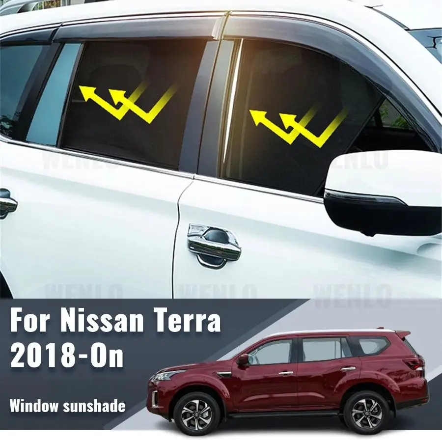 

For Nissan Terra 2018-2024 Car Side Window Sunshade Windshield Magnetic Sun Shade Solar Protection Parasol Children Curtains