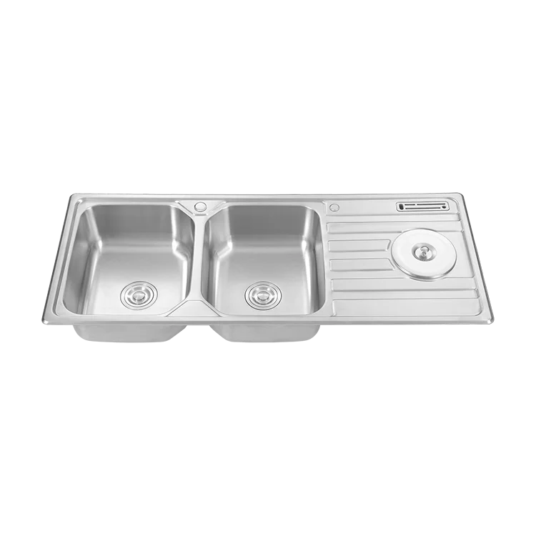 Single Sink Floating Workstation Hotel Anti-rust Nano Surface Treatment Four Hole Square Double Cupboard Kitchen